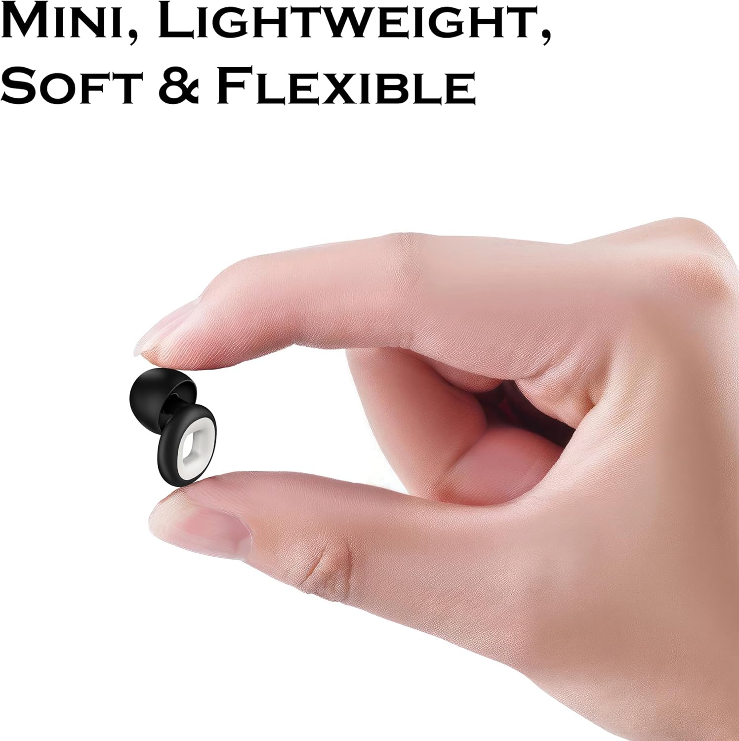 Ear Plugs for Sleeping, Noise Cancelling & Motorcycle Wind Noise - Reusable Earplugs & Hearing Protection in Soft Flexible Silicone for Sleep, Concerts or Focus - NRR 28Db Earplugs, 8 Tips S/M/L/XL