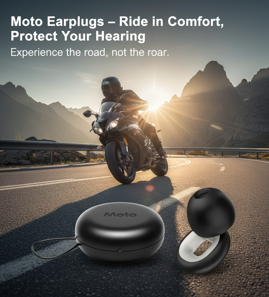 Moto Earplugs - Ride in comfort, Protect your hearing