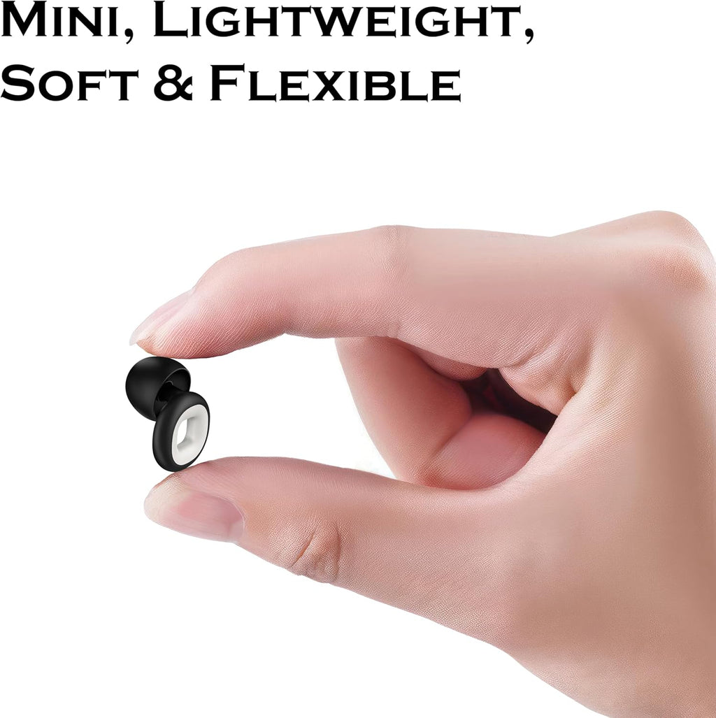 Ear Plugs for Sleeping, Noise Cancelling & Motorcycle Wind Noise - Reusable Earplugs & Hearing Protection in Soft Flexible Silicone for Sleep, Concerts or Focus - NRR 28Db Earplugs, 8 Tips S/M/L/XL