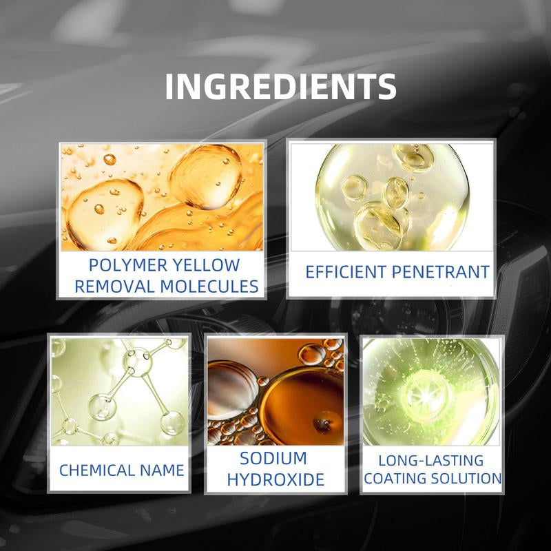 OGAS Headlight Restoration Kit – Guaranteed to Last as Long as You Own Your Vehicle – Brings Headlights Back to like New Condition - No Power Tools Required