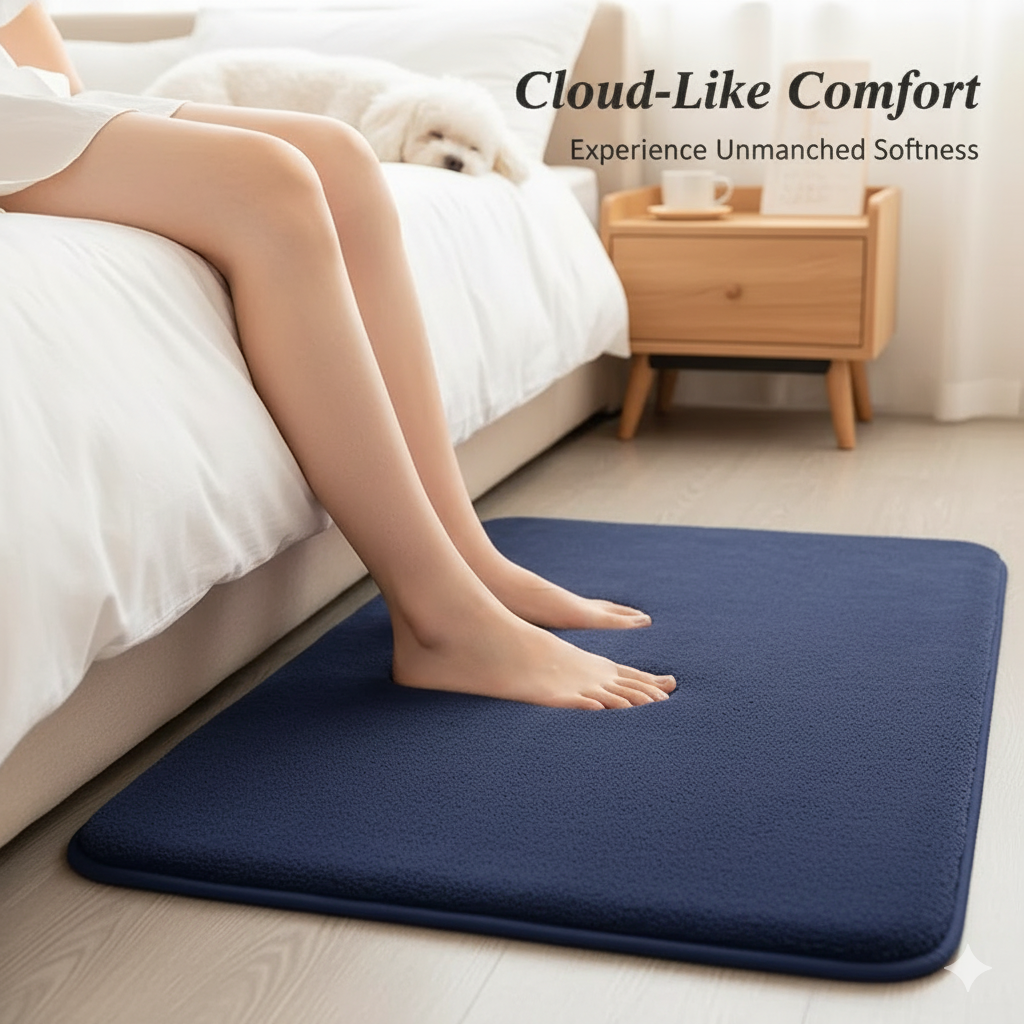 Coral Velvet Comfort Mat – Super Soft, Anti-Slip, Instant Absorb Floor Mat