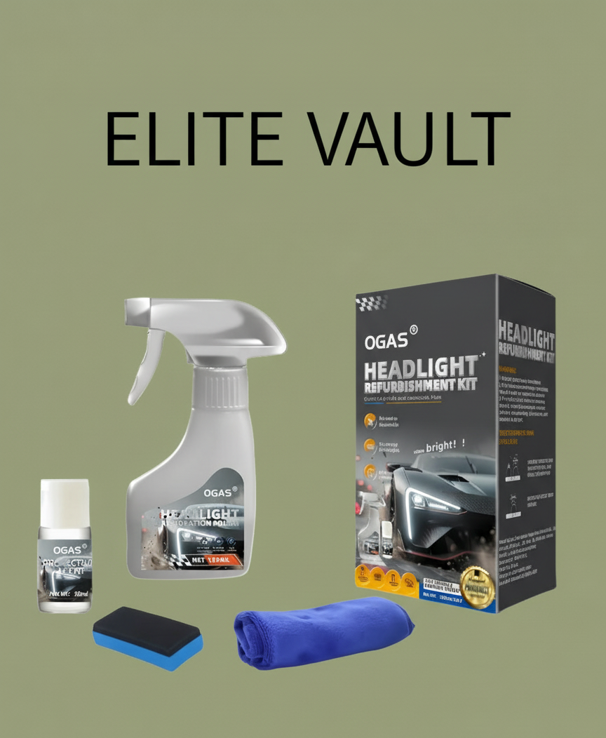 OGAS Headlight Restoration Kit – Guaranteed to Last as Long as You Own Your Vehicle – Brings Headlights Back to like New Condition - No Power Tools Required