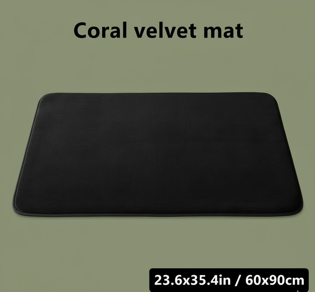 Coral Velvet Comfort Mat – Super Soft, Anti-Slip, Instant Absorb Floor Mat