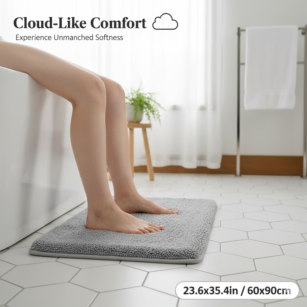 Coral Velvet Comfort Mat – Super Soft, Anti-Slip, Instant Absorb Floor Mat